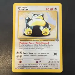 Pokemon TCG Vintage Non Holo Rare Snorlax Jungle 27/64 WotC 1999 - Image 1