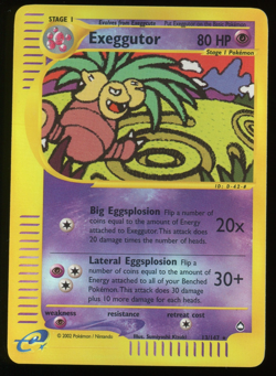 Pokemon 2003 Aquapolis - Exeggutor - Reverse Holo - 13 - Image 1