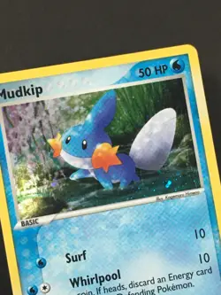 Pokemon TCG Mudkip 018 Black Star Promo Cosmos Holo 2004 LP - Image 2