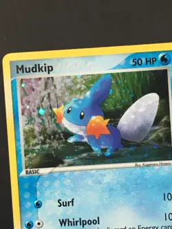 Pokemon TCG Mudkip 018 Black Star Promo Cosmos Holo 2004 LP - Image 3