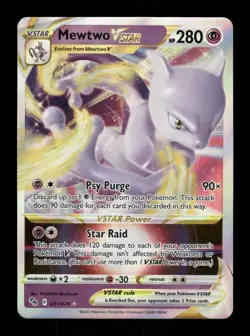Mewtwo VSTAR 031/078 Ultra Rare Pokemon Go Sword & Shield (NM) Pokemon - Image 1