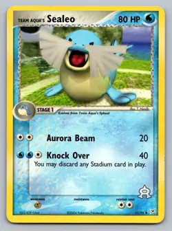 Pokemon TCG Team Magma vs Team Aqua Team Aqua's Sealeo 31/95 - Image 1