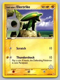 Pokemon TCG Team Magma vs Team Aqua Team Aqua's Electrike 52/95 - Image 1