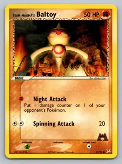 Pokemon TCG Team Magma vs Team Aqua Team Magma's Baltoy 61/95 - Image 1