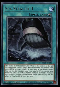 Yugioh Sea Stealth II LED9-EN021 1st Edition Rare NM - Image 1