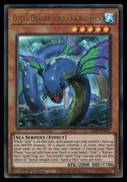 Yugioh Ocean Dragon Lord - Kairyu-Shin LED9-EN017 1st Edition Ultra Rare NM - Image 1