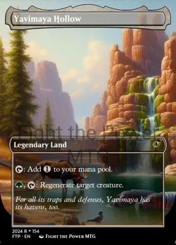 Yavimaya Hollow Borderless Style Card for EDH and Playtest 2024 - Image 1