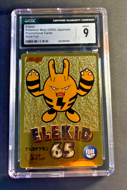 2000 Pokemon Meiji Japanese Elekid Gold Foil Promotional card - CGC 9 Mint - Image 1