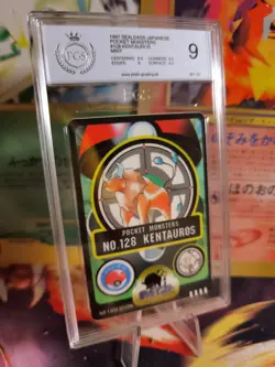 Pokemon Card Tauros Kentauros Sealdass 1997 Bandai Japanese PSA / PGS 9 - Image 1