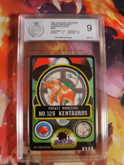 Pokemon Card Tauros Kentauros Sealdass 1997 Bandai Japanese PSA / PGS 9 - Image 2