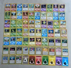 Base Set Jungle Fossil Common Uncommon Complete Set MP HP 134 Card Lot Pokemon - Image 2