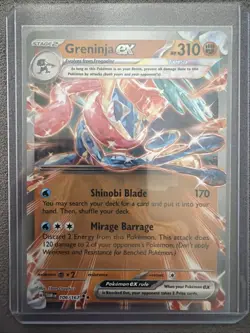 Pokemon Greninja EX TCG Card 106/167 Sv06 Twilight Masquerade Double Rare Holo - Image 1