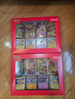 Pokemon TCG Scarlet & Violet 151 Tins (8 tins + 8 Promo Cards) Set of 2 - New - Image 1