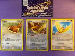 Pidgey Pidgeotto Pidgeot 10/112 Holo Rare Ex Fire Red Leaf Green Pokemon Card - Image 1