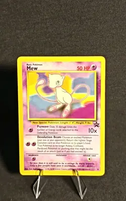 Mew 151 Black Star Promo #8 2000 Vintage WOTC Pokemon TCG Non-Holo Card LP - Image 1