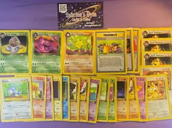 Played/Damaged Team Rocket Pokemon Card Lot Dark Arbok Muk+ - Image 1
