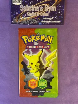 Empty Pikachu artwork Ex Fire Red Leaf Green set Pokemon Card Opened Pack - Image 1