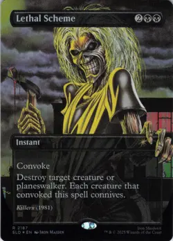 MTG Lethal Scheme (Rainbow) (2187) | NM Foil | Secret Lair Iron Maiden {SLD} - Image 2