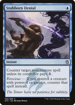 Stubborn Denial NM #56 Khans of Tarkir MTG - Image 1