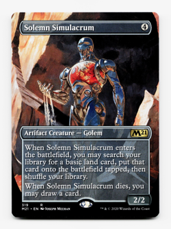 Solemn Simulacrum (Alternate Art, #319, NM) Core Set 2021 (M21), MTG - Image 1