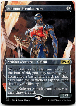 Solemn Simulacrum (Alternate Art, #319, NM) Core Set 2021 (M21), MTG - Image 3