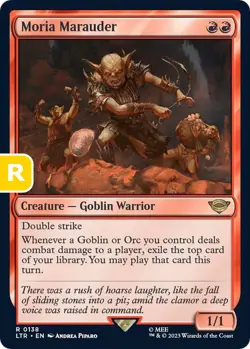 MTG Moria Marauder Lord of the Rings Rare Creature Goblin Warrior NM - Image 1