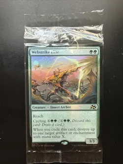 FOIL Webstrike Elite #0186 PRERELEASE Promo MTG Aetherdrift SEALED - Image 1