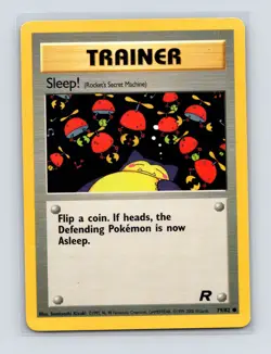 Pokemon TCG Sleep! (Rocket's Secret Machine) 79/82 Team Rocket Unlimited MP - Image 1