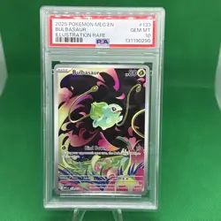 2025 POKEMON MEG EN-MEGA EVOLUTION ILLUSTRATION RARE #133 BULBASAUR PSA 10 - Image 1