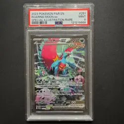 2023 POKEMON PAR EN-PARADOX RIFT SPECIAL ILLUSTRATION RARE ROARING MOON EX PSA 9 - Image 1