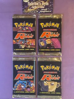 Empty Team Rocket Set Complete Artwork Pokemon Opened Packs - Image 1