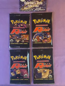Empty 1st Edition Team Rocket Set Complete Artwork Pokemon Opened Packs - Image 1