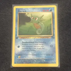 Pokemon TCG WoTC Horsea 49/62 Fossil First Edition Vintage Lightly Played LP+ - Image 1