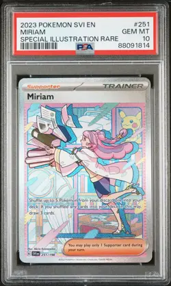 2023 POKEMON SVI EN-SCARLET & VIOLET SPECIAL ILLUSTRATION RARE MIRIAM PSA 10 - Image 1