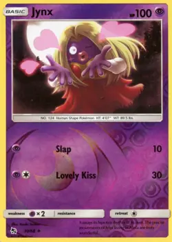 POKEMON JYNX 30/68 HIDDEN FATES UNCOMMON REVERSE HOLO NEAR MINT - Image 1