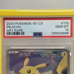 PSA 10 Pokemon Chinese 151 Journey Pikachu Full Art 2025 151C 170/151 AR - Image 2
