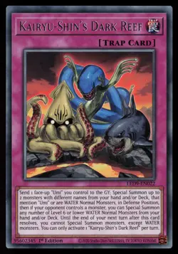 Yugioh Kairyu-Shin's Dark Reef LED9-EN022 1st Edition Rare NM - Image 1