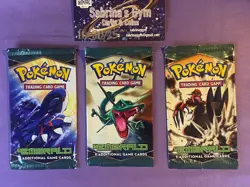 Empty Ex Emerald wrappers complete artwork set Pokemon Card Opened Pack - Image 1