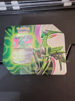 Pokemon TCG Trading Card Games Paradox Destinies Iron Leaves ex Tin New Sealed - Image 1