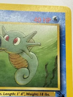 Horsea 49/62 Fossil 1st edition Pokemon Card TCG LP - Image 2