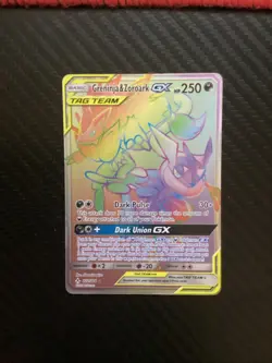 Greninja & Zoroark GX - 222/214 - Pokemon Unbroken Bonds Sun Moon Secret Card NM - Image 1