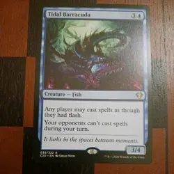 Mtg Tidal Barracuda NM Commander 2020 Rare Blue Magic Card Fish - Image 1