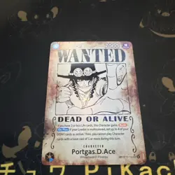 One Piece TCG - Portgas D. Ace - Wanted Poster - OP13 - SSP CLEAN CARD GRADE! - Image 1