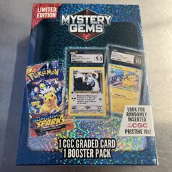POKEMON MYSTERY GEMS BOX 1 CGC CARD BOOSTER PACK LIMITED EDITION OFFICIAL MJ #G - Image 2