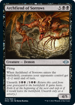 1x Archfiend of Sorrows - Foil MTG Modern Horizons 2 NM Magic Foil - Image 1