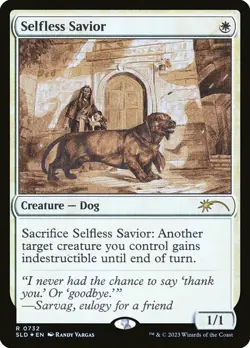 1x Selfless Savior - Foil - Sketch Showcase Light Play MTG Magic - Kid Icarus - - Image 1
