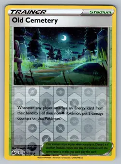 Old Cemetery Reverse Holo - 147/198 - Chilling Reign Pokemon 2021 - Image 1