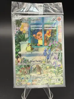 Pokemon TCG CHARMANDER 044 Obsidian Flames Holo ETB Promo Card SEALED - Image 1