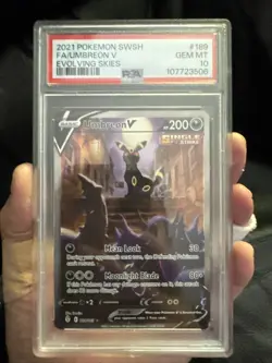 PSA 10 Pokemon Umbreon V 189/203 Alt Art Evolving Skies GEM MINT Sword & Shield - Image 1