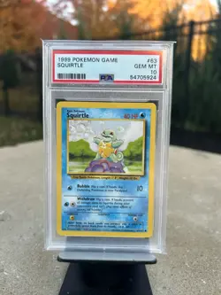 SQUIRTLE #63 PSA 10 GEM MINT 1999 POKEMON Base Set Unlimited WOTC - Image 1